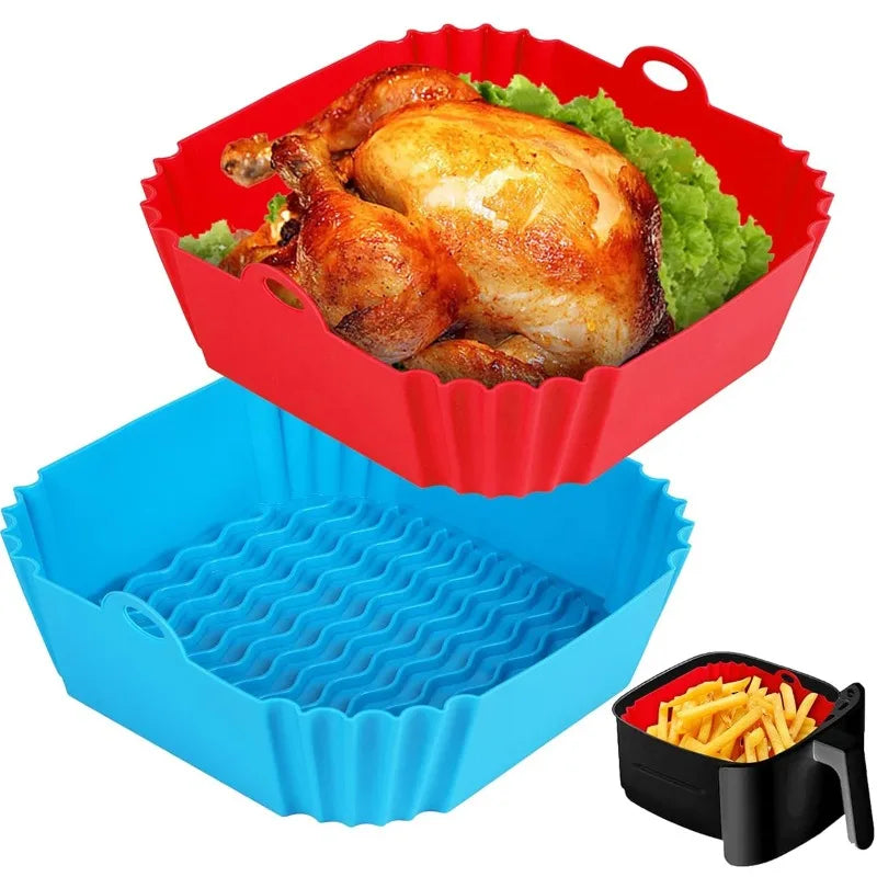 Reusable silicone air fryer liner