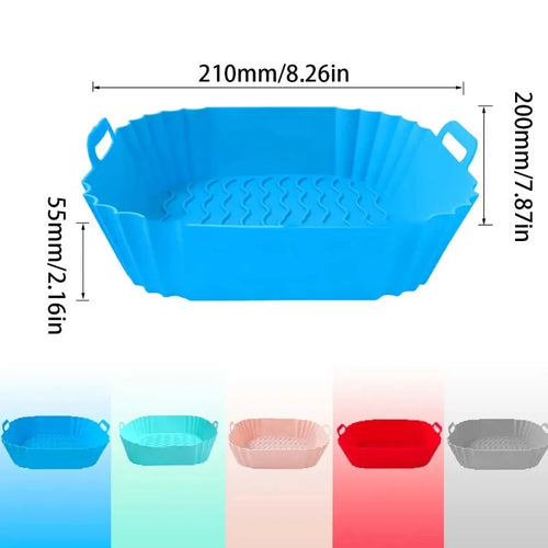 Reusable Silicone Air Fryer Liner — Non-Stick Basket Insert
