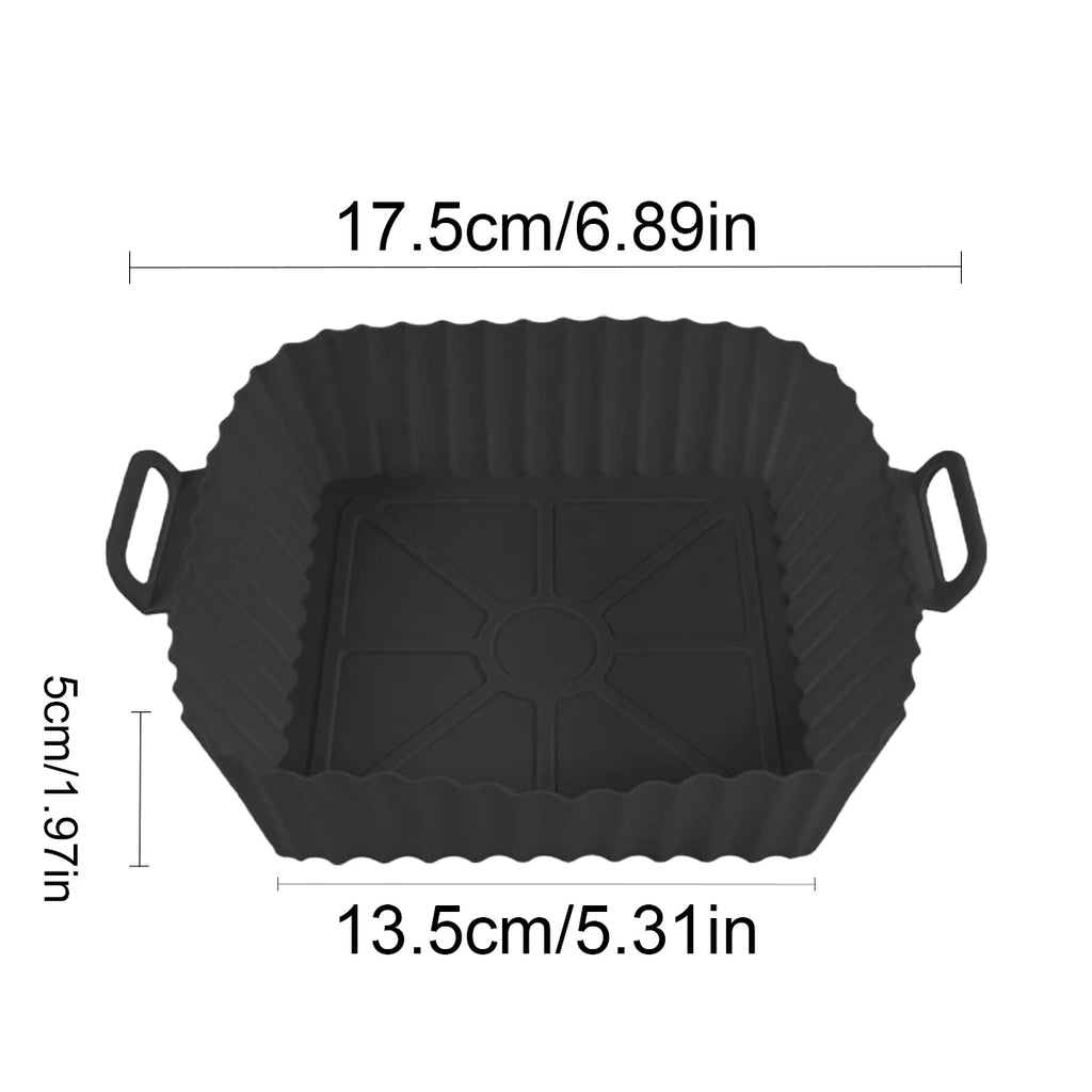 Reusable Silicone Air Fryer Liner — Non-Stick Basket Insert