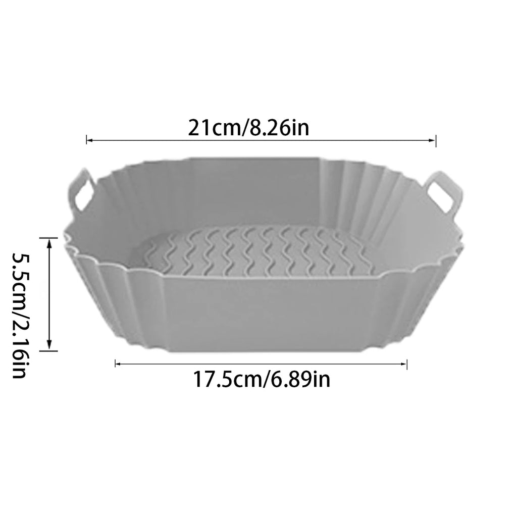 Reusable Silicone Air Fryer Liner — Non-Stick Basket Insert