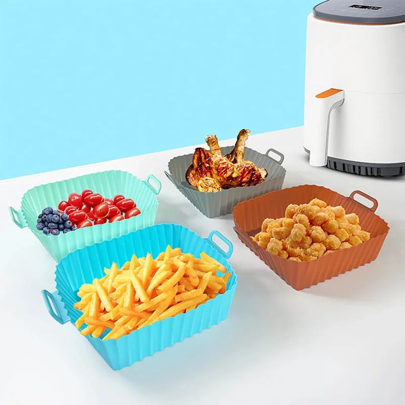 Reusable Silicone Air Fryer Liner — Non-Stick Basket Insert